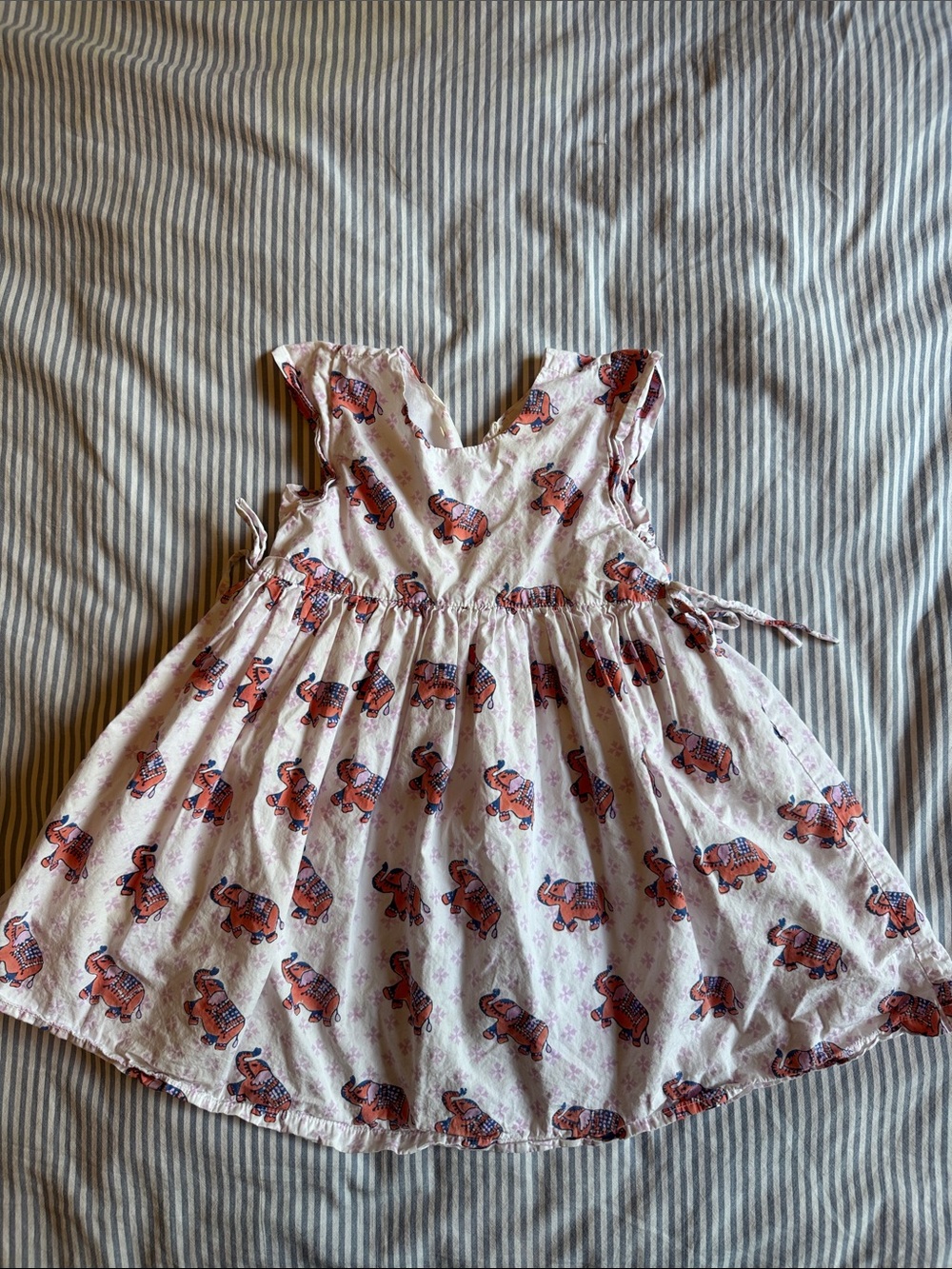 Roberta Roller Rabbit Girls' Pink Elephant Print Cotton Dress